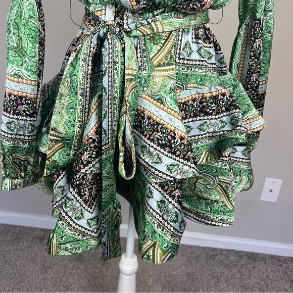 BRONX AND BANCO BEDOUIN MINI DRESS TIERED LONG SLEEVE SIZE MEDIUM REVOLVE - Picture 13 of 16